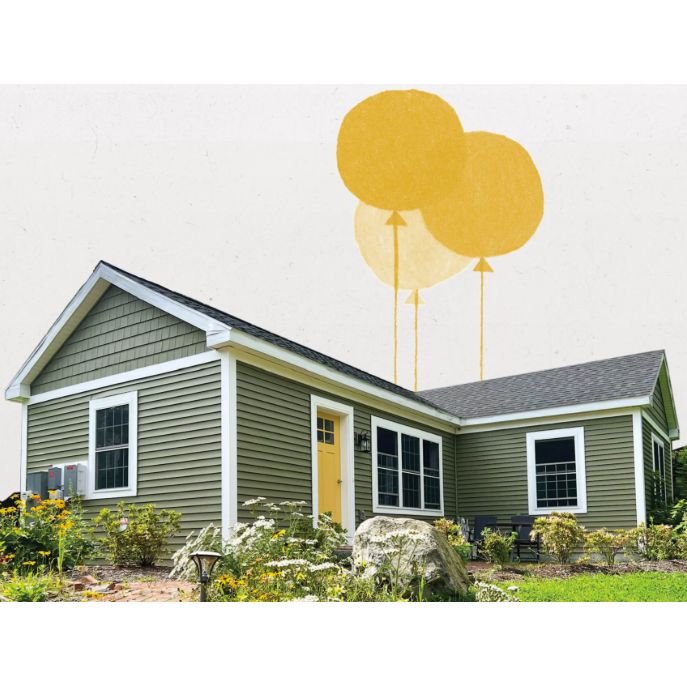 ADU with yellow balloons